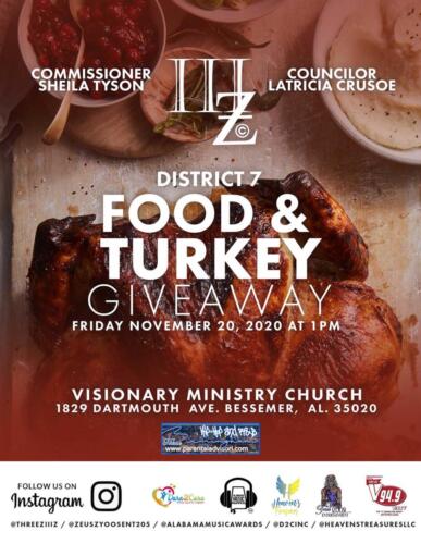District 7 Food & Turkey Giveaway, Bessemer