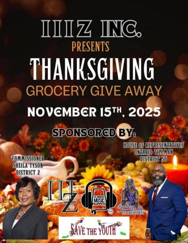 Thanksgiving grocery Giveaway Saturday November 15 2025